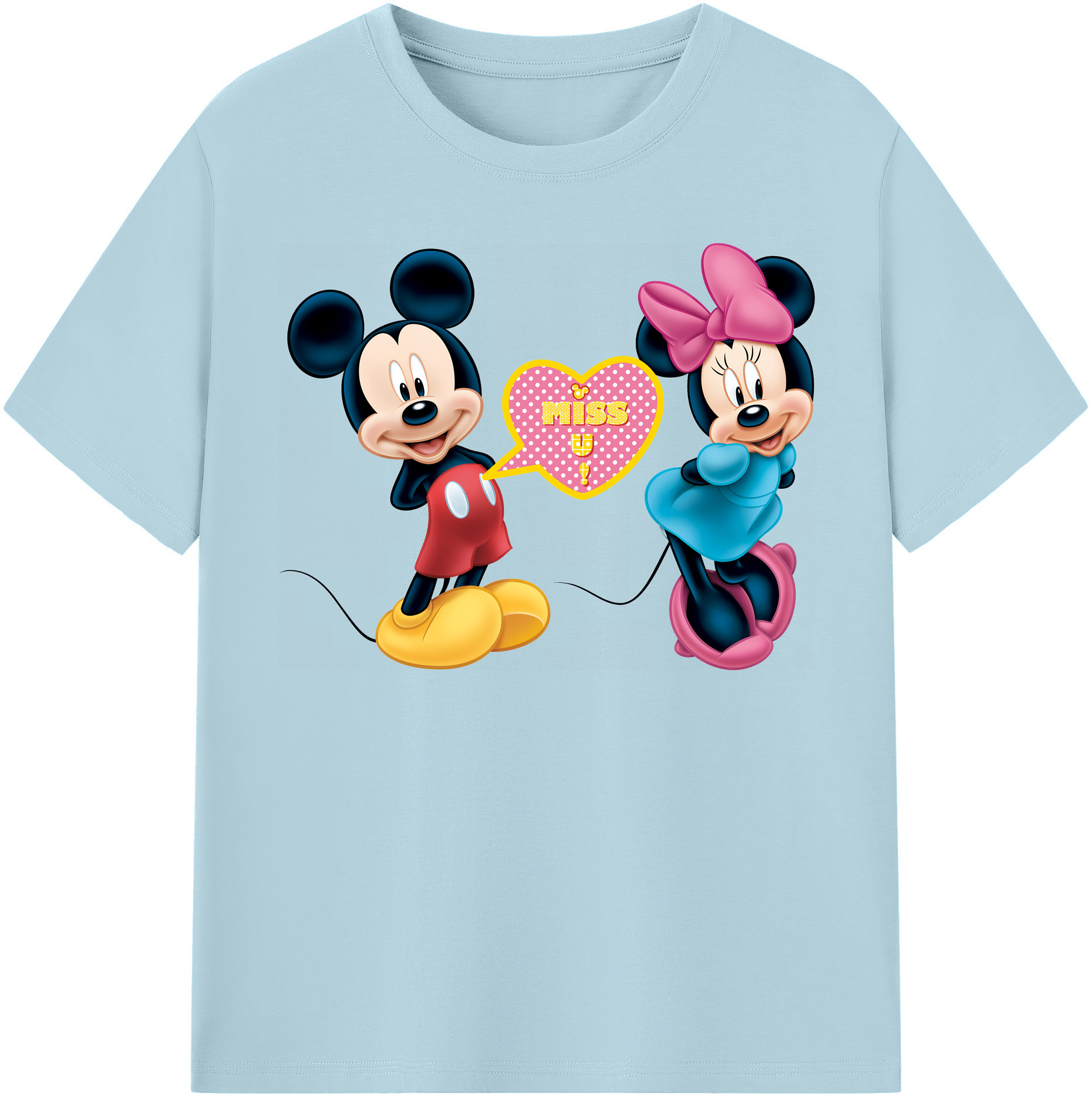 （画像用） ミッキーマウス Mickey Mouse 綿100％半袖Tシャツ（フロントプリント）